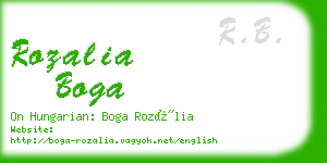 rozalia boga business card